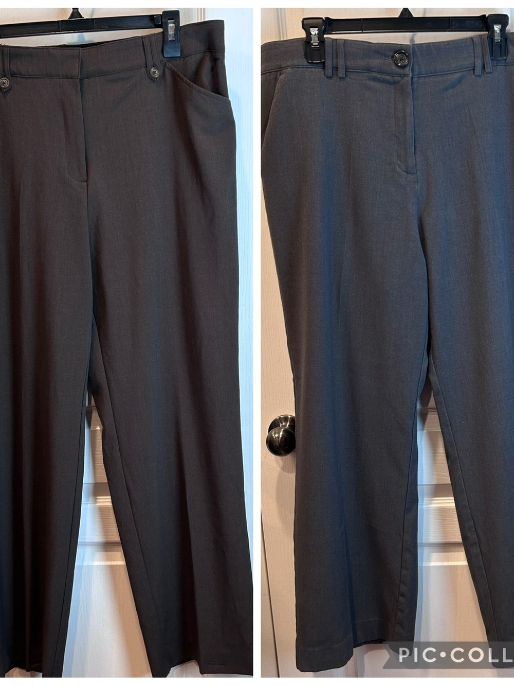 Lot Of 2 Women’s Dress Pants Laura Scott/Gray, Counterparts/Brown Size 16